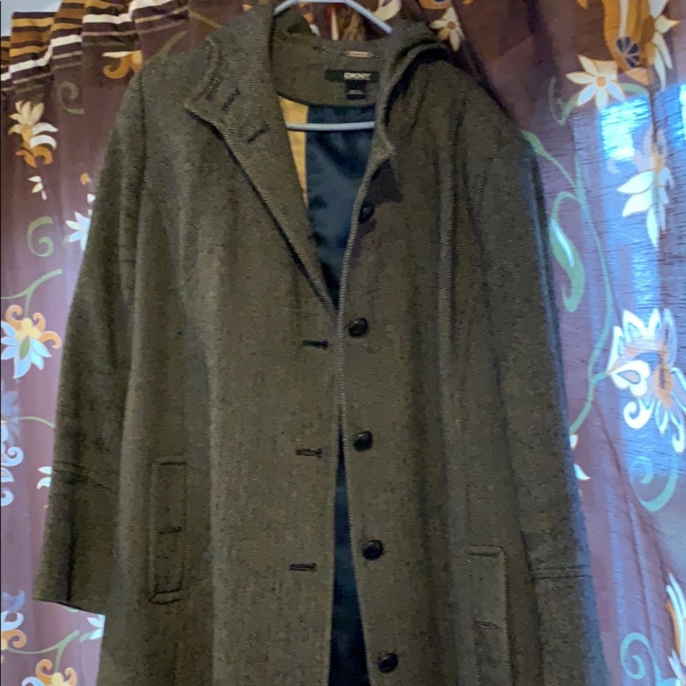 DKNY Herringbone Coat